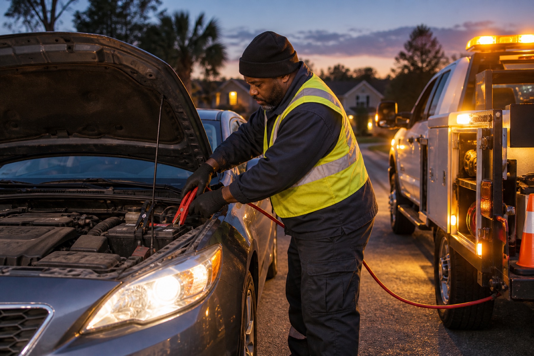 Mock photo: roadside assistance